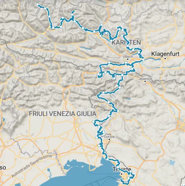 Alpe Adria Trail tappe complete guida aggiornata